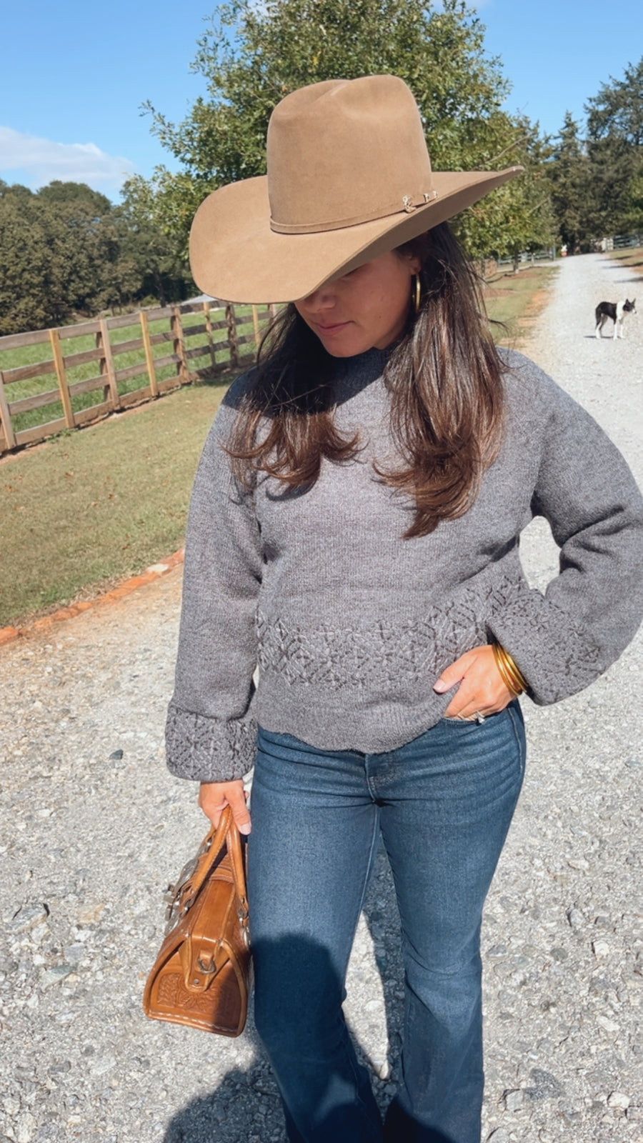 Scalloped Mock Neck Sweater
