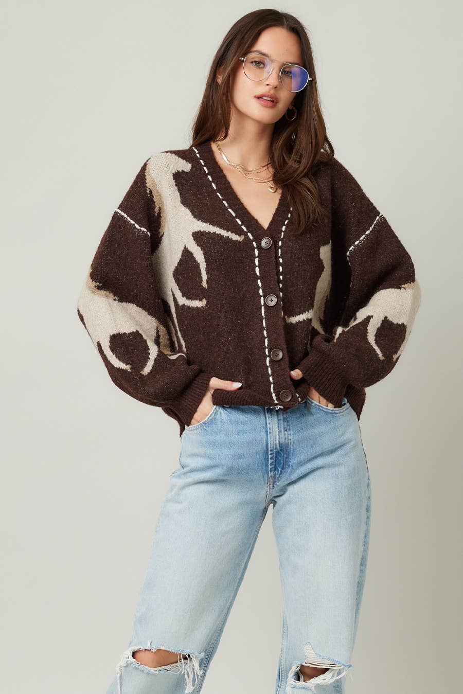 Fall Top Rated Knit Horse Cozy Cardigan