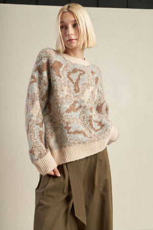 jacquard pullover sweater