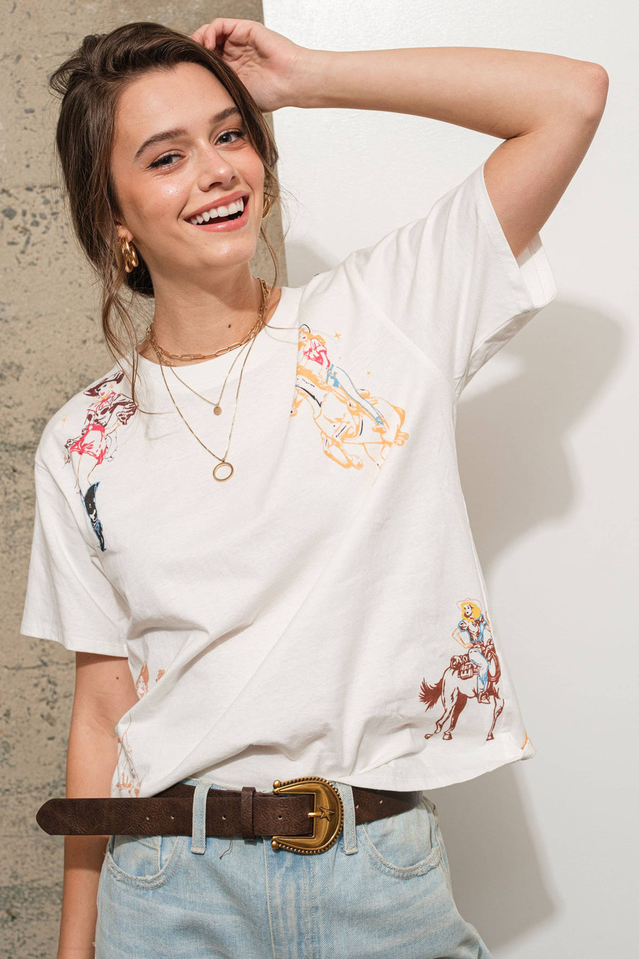 Western Motif Graphic Shirt