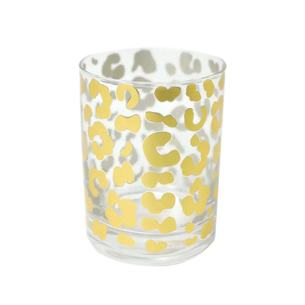 Gold Leopard Cocktail Glass