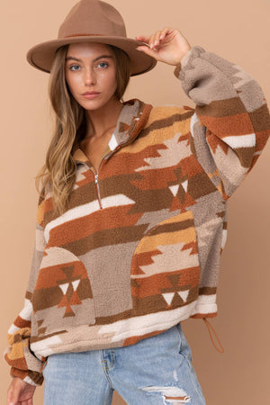 Aztec Soft Pullover Fleece