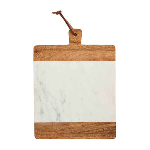 Square Marble and Wood Board