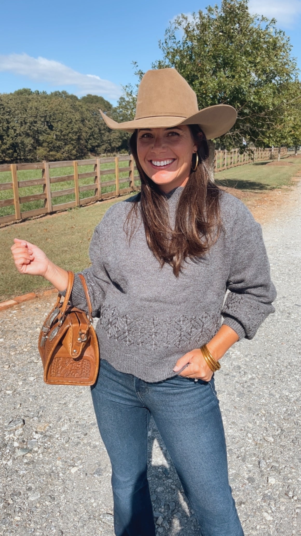 Scalloped Mock Neck Sweater