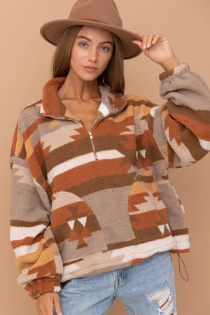 Aztec Soft Pullover Fleece