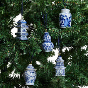 Chinoiseries Blue and White Ornament