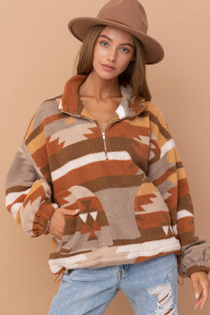 Aztec Soft Pullover Fleece