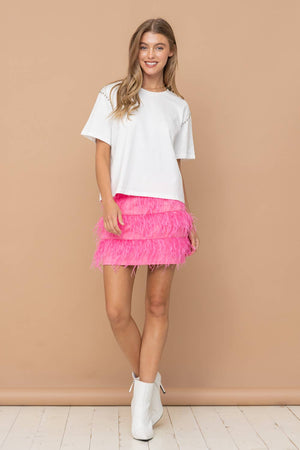 Cotton Studded Short Slv Crop Tee