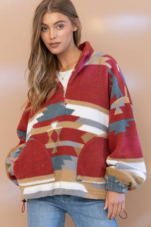 Aztec Soft Pullover Fleece