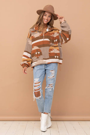 Aztec Soft Pullover Fleece