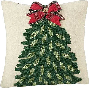 Tree Tartan Hook Wool Pillow