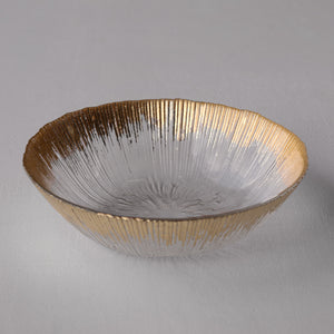 Glass Radiant Small Bowl (Clear and Gold)