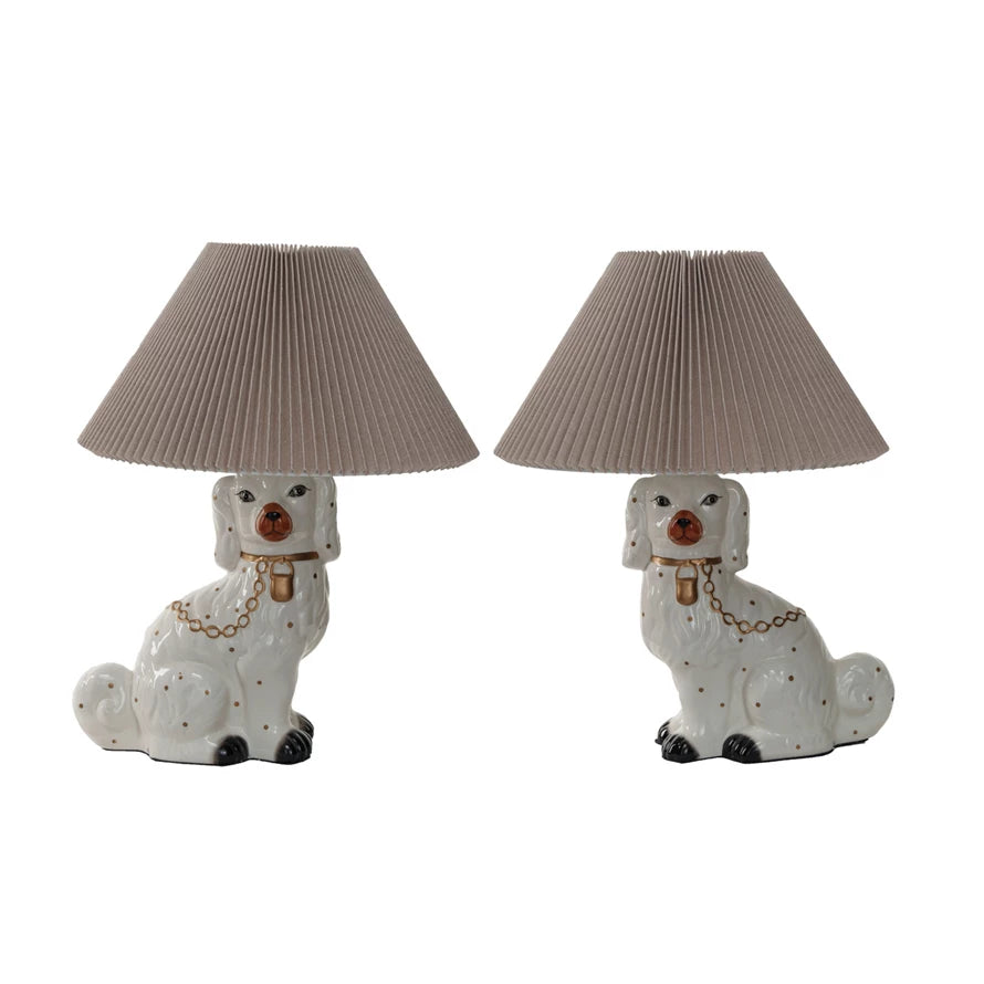 Ceramic Stafford Dog Lamp