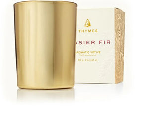 Frasier Fir Gilded Votive, Gold