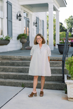 Striped mini dress