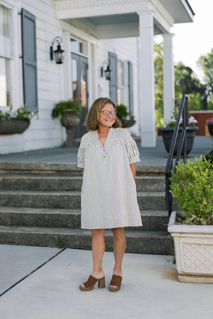 Striped mini dress