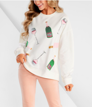 White Champagne Sweatshirt