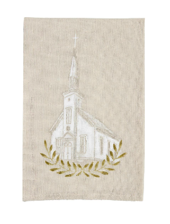 Painted Church Hand Towel