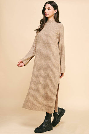 MOCK NECK SWEATER MAXI DRESS