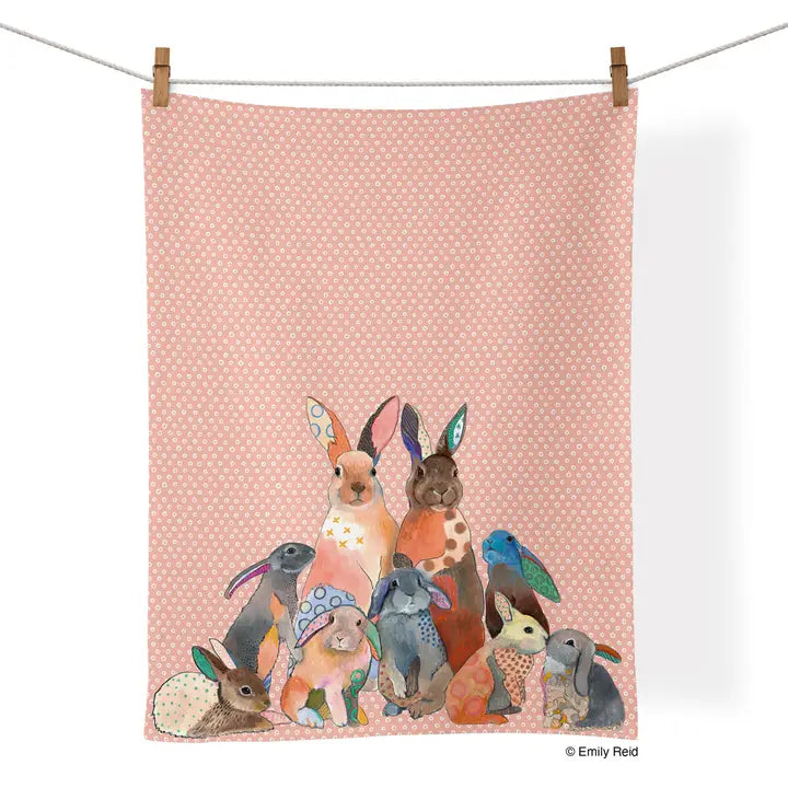 Bunny Hop Tea Towel