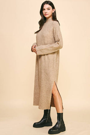 MOCK NECK SWEATER MAXI DRESS