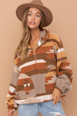 Aztec Soft Pullover Fleece