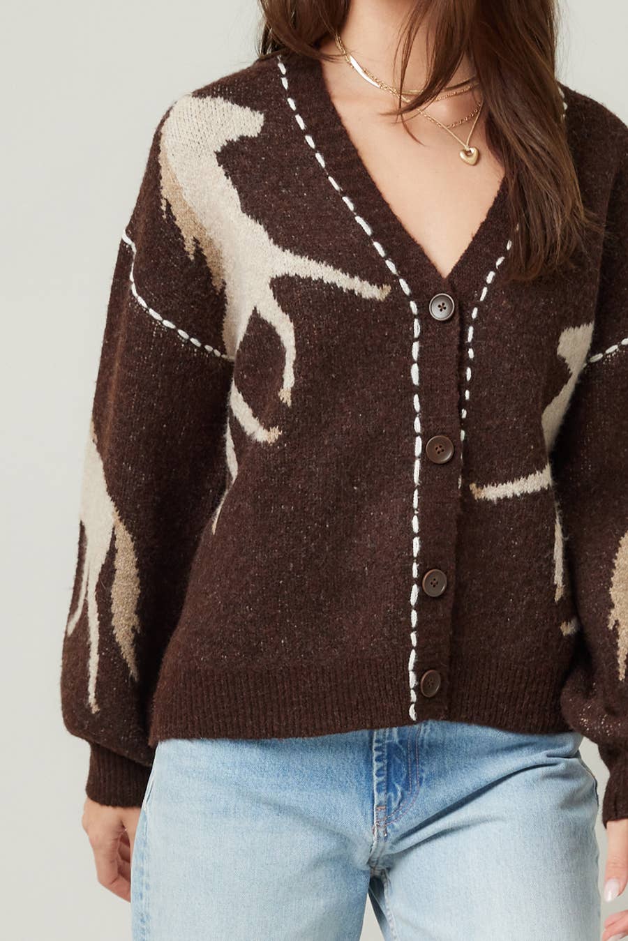 Fall Top Rated Knit Horse Cozy Cardigan