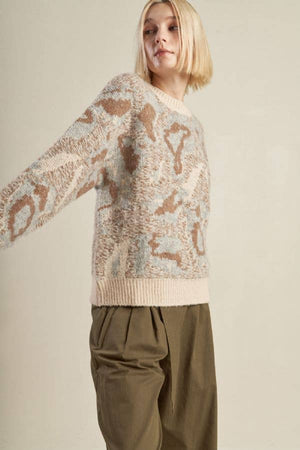 jacquard pullover sweater