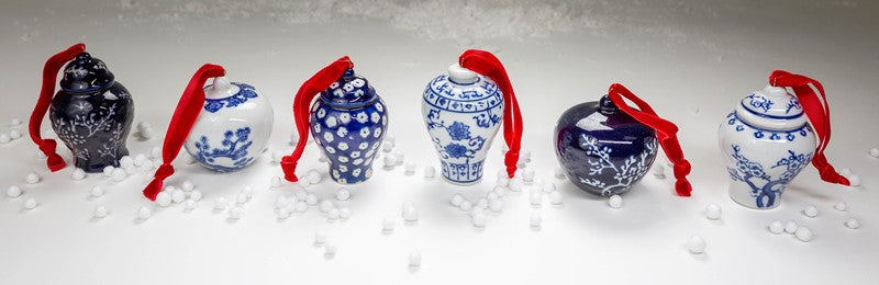 Ceramic Ginger Jar Ornaments
