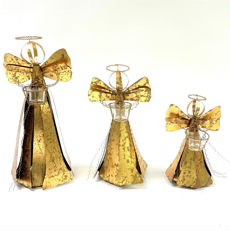 Gold Angel with Tealight