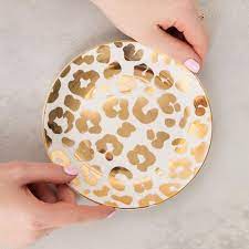 Gold Leopard Appetizer Plate