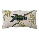 Lumbar Pillow with Bird Design