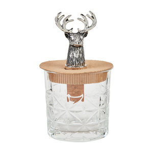 Deer Glass and Bottle Stopper