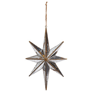 Distressed Mirrored Star Ornament