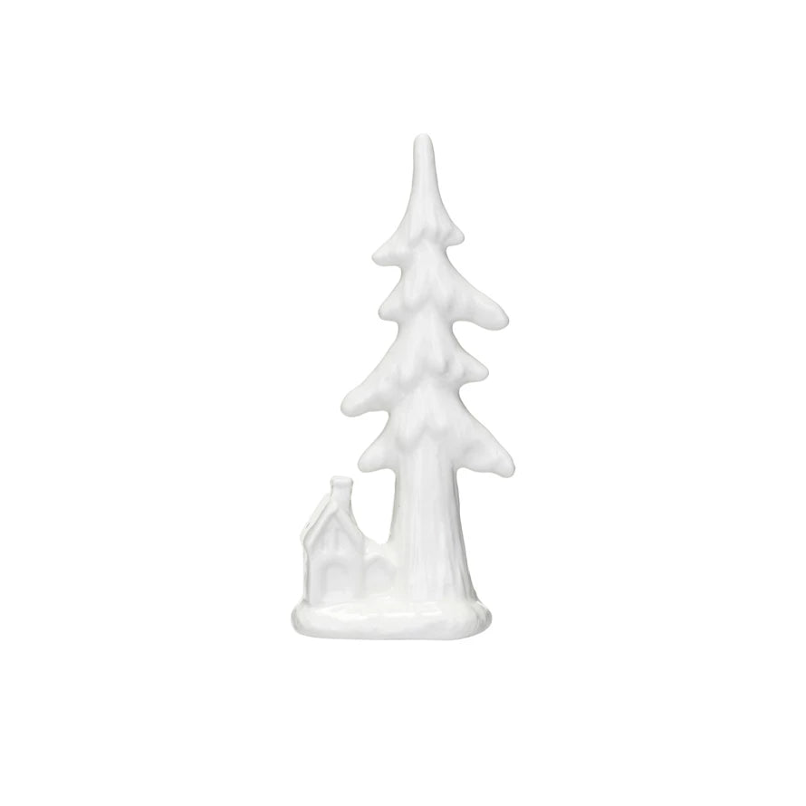 Ceramic Tree with Cabin