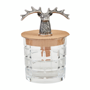 Deer Glass and Bottle Stopper