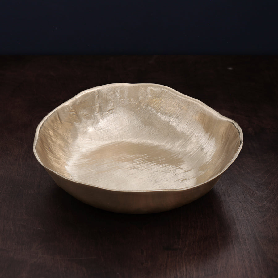 Sierra Modern Strie Medium Bowl (Gold)