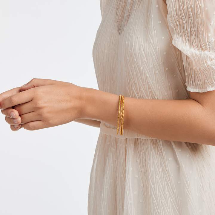 Colette Bead Bangle Gold