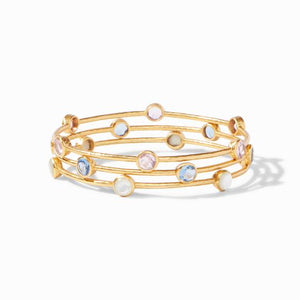 Milano Bangle Gold Clear Crystal