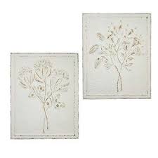 Floral Embossed Metal Wall Art