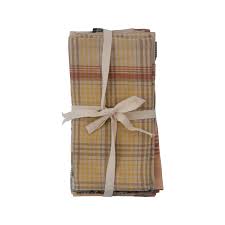 Woven Cotton Plaid Napkins