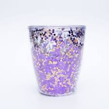 Orange and Purple Glitter  wine tumbler
