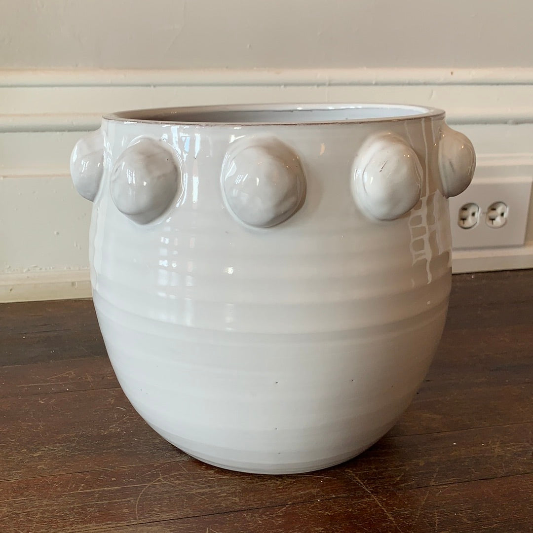 White Dot Planter